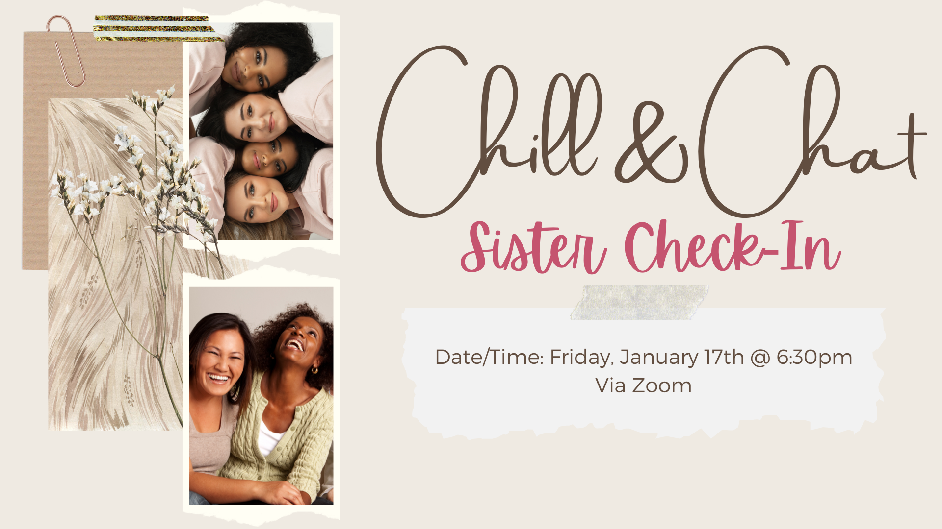 Chill & Chat Sister Check-In